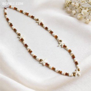 Beads Necklace With Sea Shell